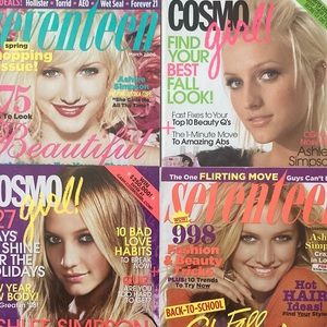 Ashlee Simpson Seventeen and CosmoGirl Magazine Bundle 2006-2008